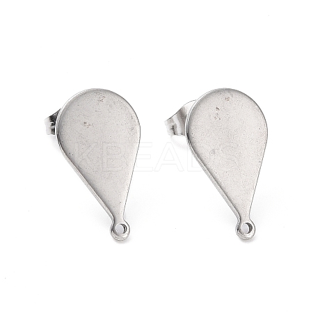 Non-Tarnish 201 Stainless Steel Stud Earring Findings STAS-G277-04P-1