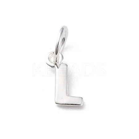 925 Sterling Silver Letter Charms LS-STER-C012-01S-L-1