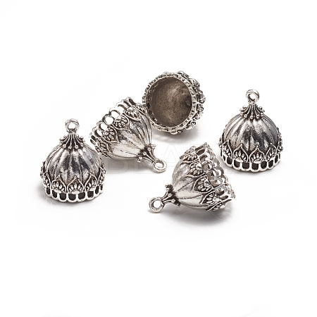 Tibetan Style Alloy Pendant Bails TIBE-L011-006AS-1