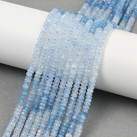 Natural Aquamarine Beads Strands LS-G-P553-F10-02-1