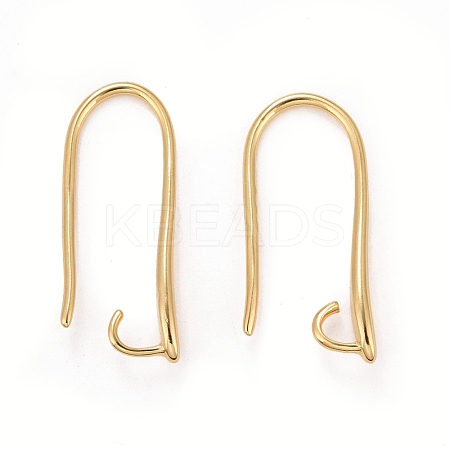 Rack Plating Eco-friendly Brass Earring Hooks KK-D075-13G-RS-1