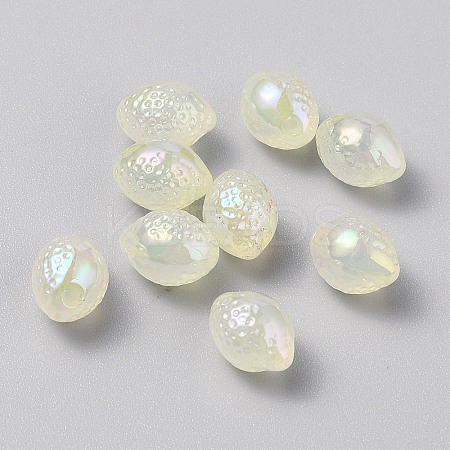 Plated Acrylic Lemon Bead OACR-CJC0009-04E-1