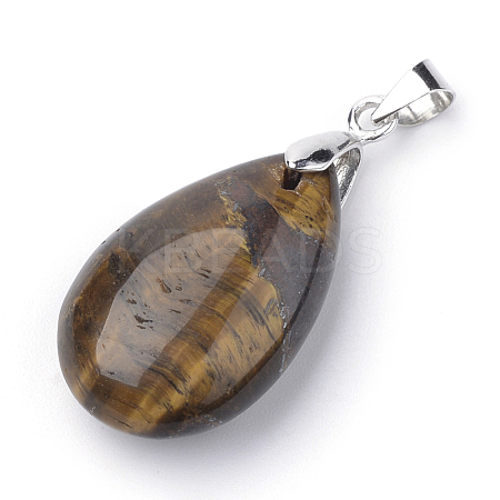 Natural Tiger Eye Pendants X-G-S243-07-1