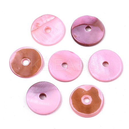 Spray Painted Natural Freshwater Shell Beads SHEL-S276-107H-1