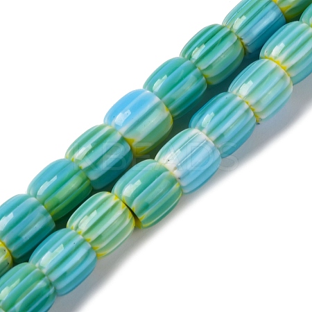 Handmade Lampwork Chevron Beads Strands LAMP-K041-01B-23-1