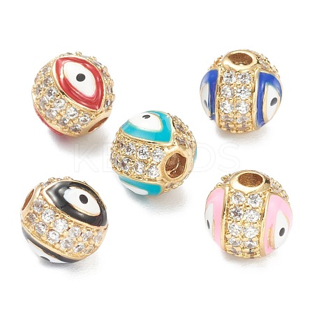 Brass Micro Pave Cubic Zirconia Charms ZIRC-A019-16G-A-1