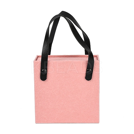 PU Jewelry Set Drawer Boxes with Square Sponge Inside and Texture Paper Rectangle Jewelry Bags LS-ABAG-B009-02D-1