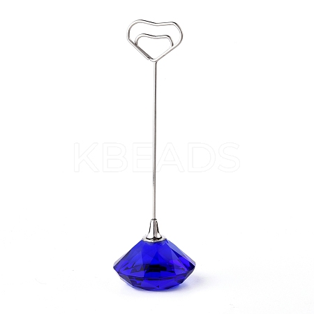 Diamond Shape Glass Name Card Holder DJEW-F009-A01-1