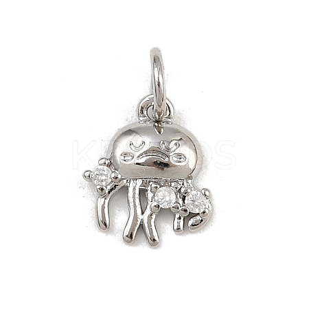 Brass Micro Pave Cubic Zirconia Pendants KK-A269-04D-P-1
