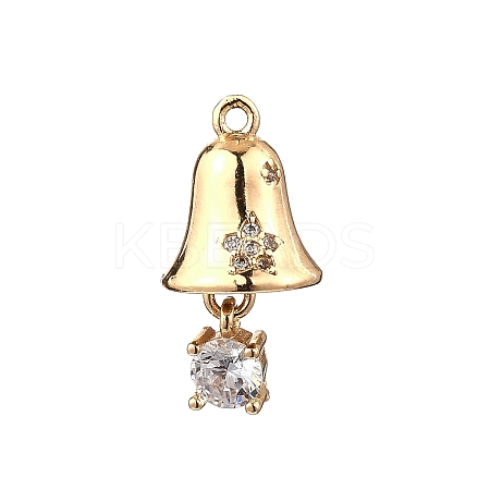 Brass Micro Pave Cubic Zirconia Pendants KK-D427-03G-1