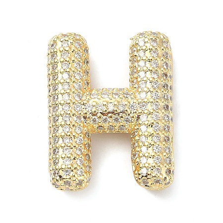 Rack Plating Brass Micro Pave Cubic Zirconia Pendants KK-Q790-01H-G-1