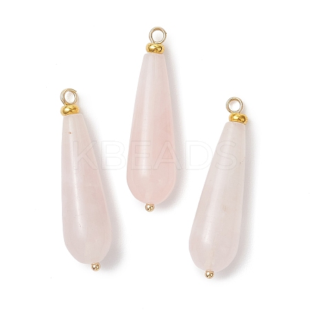 Natural Rose Quartz Pendants PALLOY-JF04760-01-1
