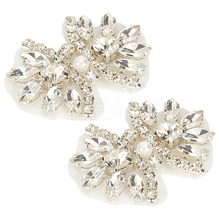 4Pcs Alloy Rhinestone Shoe Decorations DIY-MA0006-63P-1