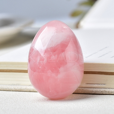 Natural Rose Quartz Carved Healing Egg Figurines PW-WG29511-01-1