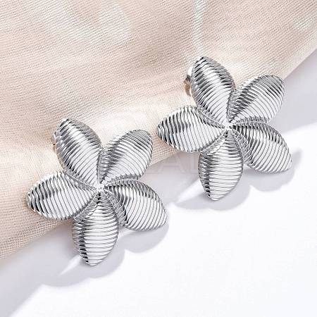304 Stainless Steel Stud Earrings for Women LS-EJEW-K306-19P-1