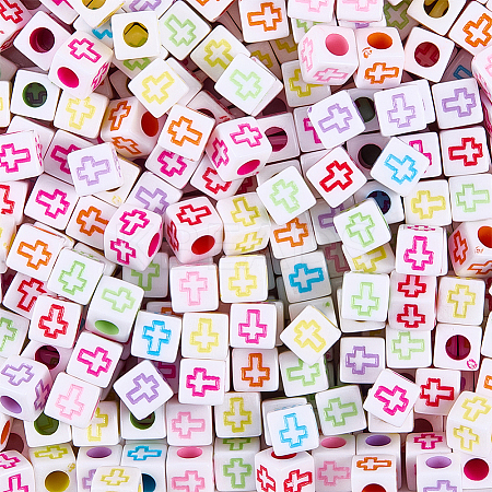 800Pcs Craft Style Acrylic Beads MACR-PA0001-37-1