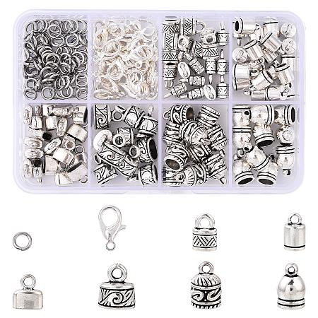 175Pcs 8 Styles Tibetan Style Cord Ends DIY-YW0017-29-1