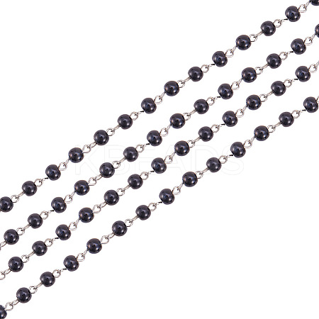 Handmade Glass Pearl Beads Chains AJEW-ph00493-06-1