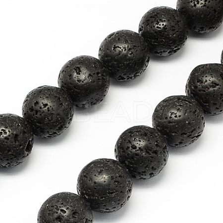 Natural Lava Rock Beads Strands G-R193-18-12mm-1