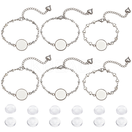 DIY Blank Dome Bracelet Making Kit DIY-NB0009-80-1