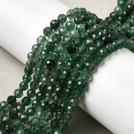 Natural Green Strawberry Quartz Beads Strands G-D340-A03-4mm-1