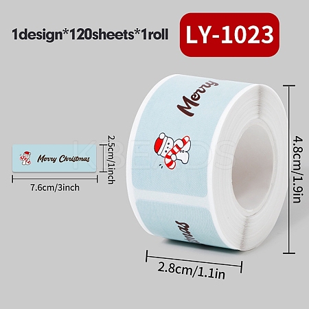 120 Christmas Theme Roll Stickers DIY-M070-06C-1