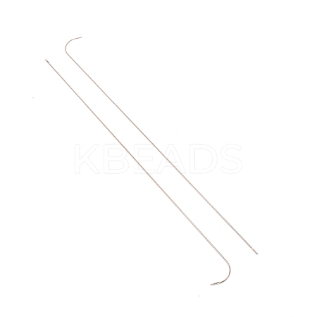 201 Stainless Steel Bented Beading Needles TOOL-WH0125-32A-1-1