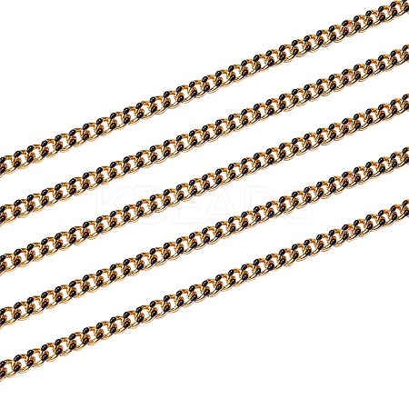 2M Two Tone Handmade Brass Curb Chains CHC-SZ0001-34B-1