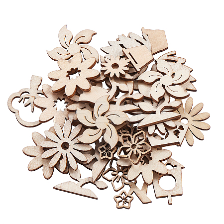 Unfinished Wood Piece Decorations WOOD-CJ0001-44-1