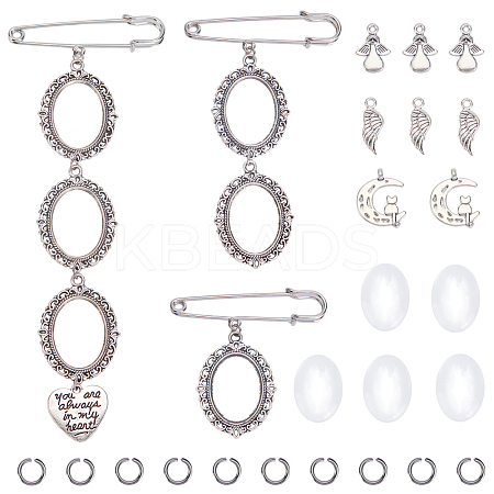 4Pcs Iron Brooch Pin Findings DIY-CA0002-71-1