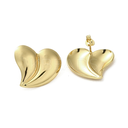 Ion Plating(IP) 304 Stainless Steel Stud Earrings EJEW-C082-03C-G-1