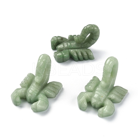 Natural Green Aventurine Carved Healing Scorpion Figurines DJEW-M008-01E-1