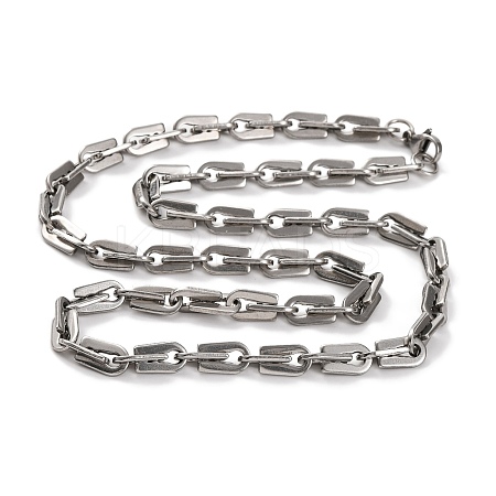 201 Stainless Steel Arch Link Chain Necklace NJEW-F222-23P-1