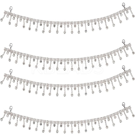 2pcs Crystal Glass Rhinestone Shoes Chain FIND-NB0002-33-1