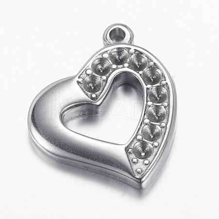 Tarnish Resistant 304 Stainless Steel Pendant Rhinestone Settings STAS-E136-27-1