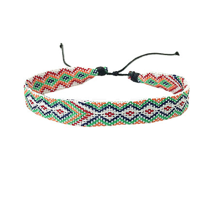 Bohemia Polyester Braided Flat Cord Bracelet PW-WG7A68A-24-1