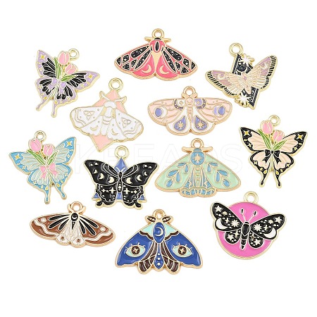 Alloy Enamel Pendants AL-CBAABEF-01-1