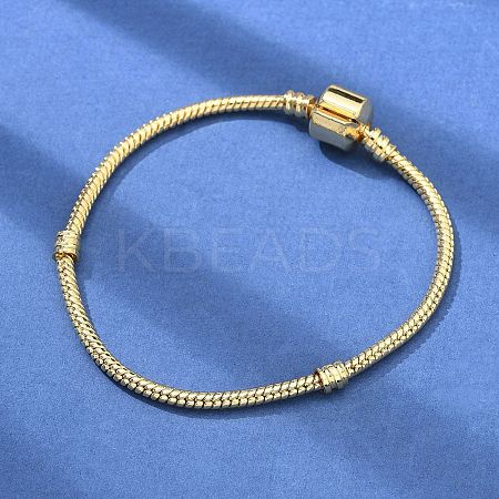 Brass Snake Chain Link Bracelets for Men Women BJEW-G736-06G-1