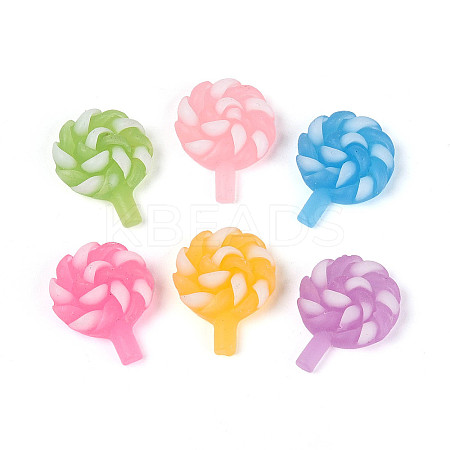 Luminous & Frosted Transparent Resin Cabochons RESI-T026-11M-1