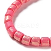 Spray Painted Handmade Polymer Clay Beads Strands CLAY-F004-A-4