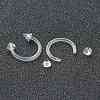 Acrylic Circular/Horseshoe Barbell with Double Pointed End X1-AJEW-P084-03-2