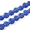 Luminous Handmade Gold Foil Glass Beads Strands FOIL-N029-01H-1