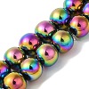 Electroplated Synthetic Magnetic Hematite Beads Strands G-I364-K01-07-1