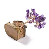Resin & Natural Amethyst Model Ornament DJEW-Z001-01F-5