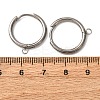 201 Stainless Steel Hoop Earring Findings STAS-D379-05B-P-3