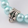 Round Glass Pearl Beaded Stretch Bracelets BJEW-JB02169-3
