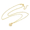 Brass Micro Pave Clear Cubic Zirconia Heart Pendant Necklaces for Women NJEW-M088-02G-02-2