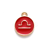 Alloy Enamel Pendants X-ENAM-S124-01B-07K-2