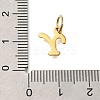 Ion Plating(IP) 304 Stainless Steel Enamel Alphabet Charms STAS-F308-02G-Y-3