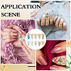 10Pcs 10 Styles Alloy Women Fingernail Rings MRMJ-ME0001-22-4